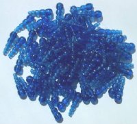 100 19mm Acrylic Dragonfly Bodies - Transparent Blue